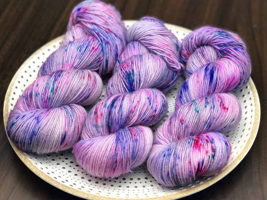 Hand Dyed Yarn: 4ply Merino Nylon - OOAK 