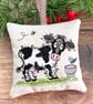Raggy Black & White Cow Linen Lavender Bag  - Image 2