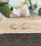 Gold & Silver Leaf Duo Stud Earrings - Image 3
