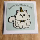 Personalised Cat or Other Pet BIrthday Card 