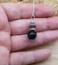 Minimalist Rainbow Obsidian pendant necklace - Image 3