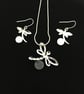Dragonfly Pendant & Earring Jewellery Set - Image 7