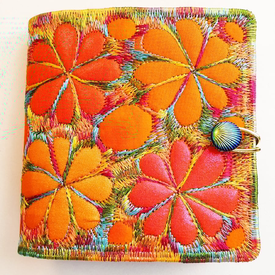 Sewing Needle Case with Free Machine Embroidery 
