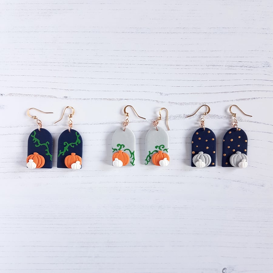 NEW Pumpkin duo earrings, one of each style available