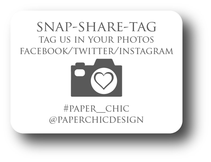 24 Snap-Share-Tag Small Business Stickers