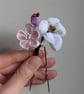 Handmade Tsumami Zaiku Flower Hair Pin Japanese Kanzashi