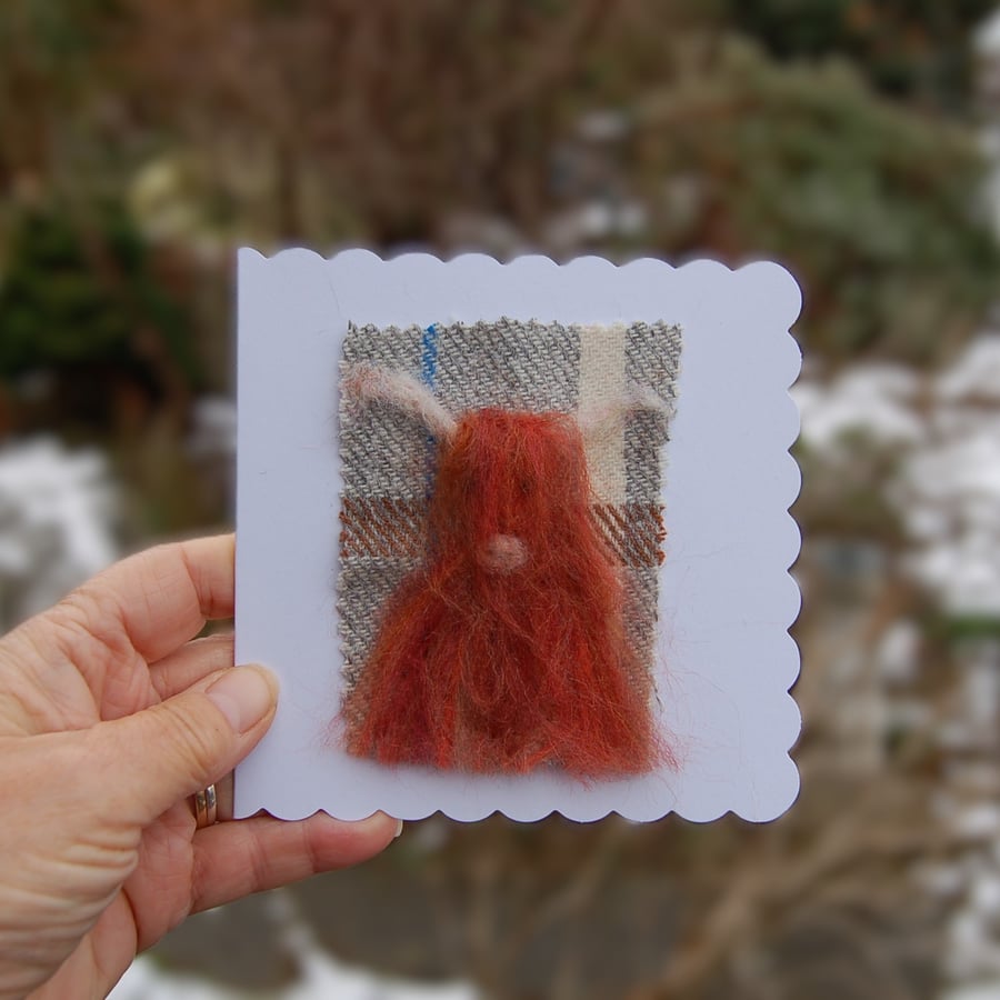 Highland cow greetings card, birthday card, Sympathy card, thank you card