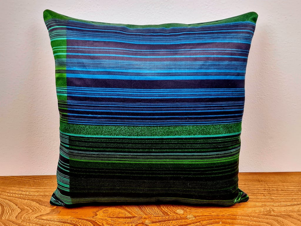 Handmade Heal's David Green "Mediant" cushion cover vintage 1960s fabric