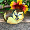 Duckling painted pebble garden rock pet 
