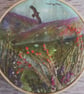 Moorland landscape hand painted and embroidered  - Image 3