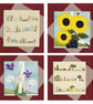 Greetings cards - flowers and gardens - pack of 4