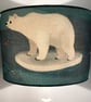 Polar Bear Artic Antics -Handmade Children Table Lampshade 30cm Drum. - Image 1