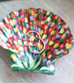 Tulip field handpainted scallop shell Trinket dish.   - Image 2