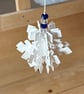 Snowflake Bauble - Dark Blue Beads - Image 1