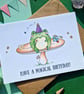 Frog birthday card, Friend birthday card, Magical birthday card, Birthday frog - Image 4