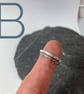 Sterling silver ring, stacking ring with choice of texture and finish - Image 5
