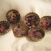 *Reserved For Sarah*Vintage Christmas Bottle Top Magnets x 6