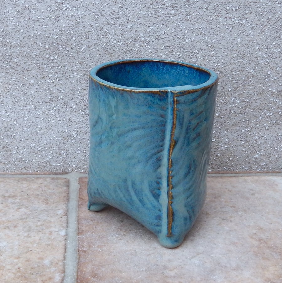 Wine, water or juice beaker tumbler yunomi cup textured stoneware pottery