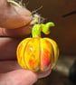 Yellow Small hanging ceramic pumpkin decoration  - Image 4