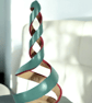 Pale Teal Whirl Gourd Lamp - Image 3