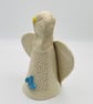 Angel sculpture with blue butterfly & yellow flower - Image 2