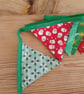 Christmas mini bunting in a green red colourway - Image 2