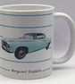 Borgward Isabella 1960 - 11oz Ceramic Mug - Plain or Stripe Design - Image 4