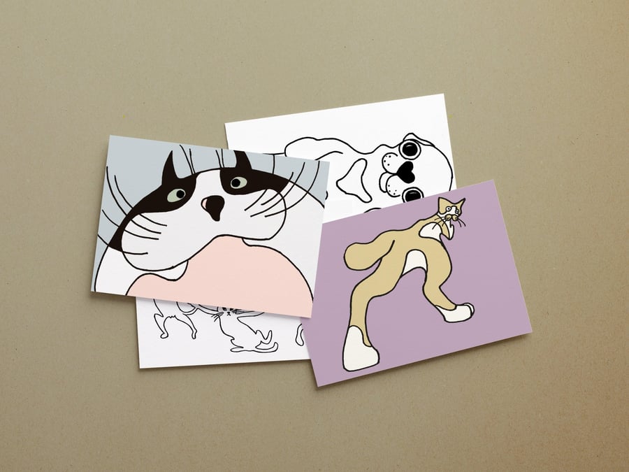 Custom Abstract Pet Portrait Hand Drawing Illustration