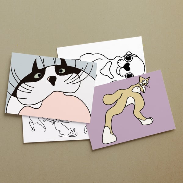 Custom Abstract Pet Portrait Hand Drawing Illustration