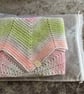 Grey, Green and Pink Baby Blanket, New Baby Gift, Crocheted Baby Blanket - Image 8
