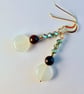 New Jade And Tiger's Eye Earrings With Swarovski Crystals - Handmade In Devon - Image 6