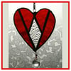 Diamond Heart Stained Glass Suncatcher 