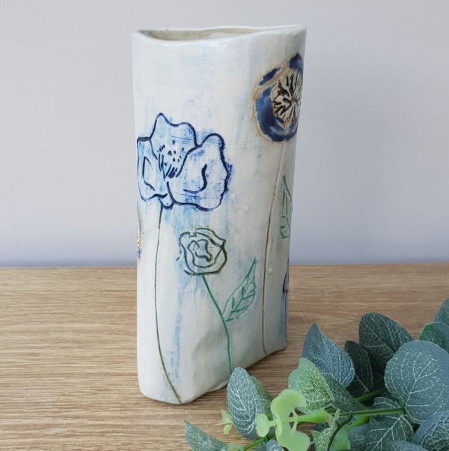 Botanical Blooms Ceramic Vase