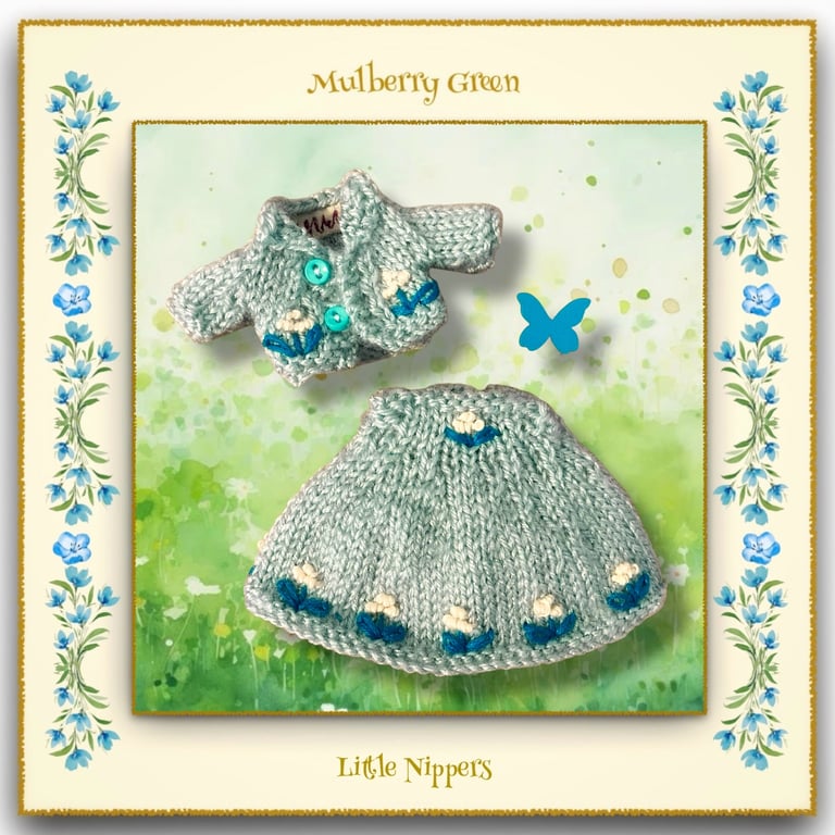 Little Nippers Turquoise Posies Outfit