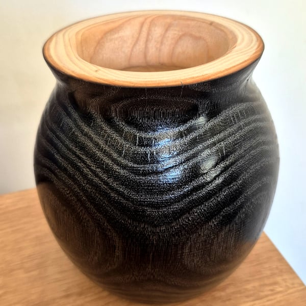 Beautiful unique burnt ash vase