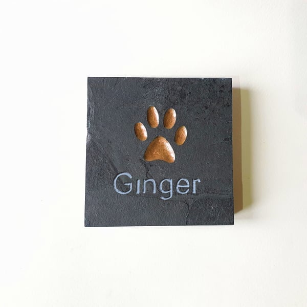 Pet Memorial Gift, Thoughtful Gift, Garden Pet Memorial, Hand Carved Ornament