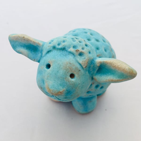 Clay animal, Ernie ceramic sheep, one off piece of art, ceramic gift