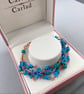Unisex Sleeping Beauty Turquoise Gemstone Chip & Copper Twisted Bracelet - Image 2