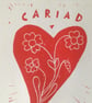 Cariad original linocut card  - Image 4