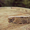 BEATEN TRACK CUFF - personalised Sterling Silver gift