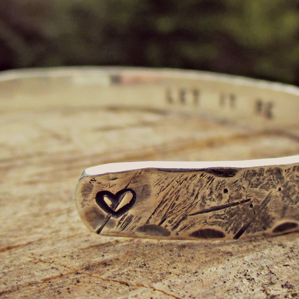 BEATEN TRACK CUFF - personalised Sterling Silver gift