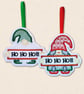 Ho Ho Ho Gnome Christmas Decoration - Embroidered Tree Ornament