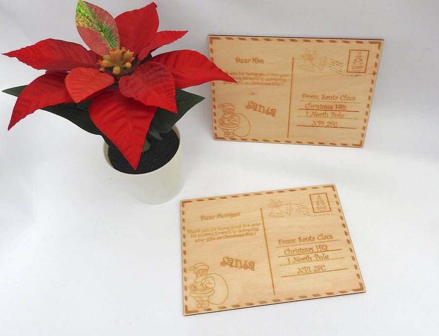 Letter from Santa, Personalised Wood Gift