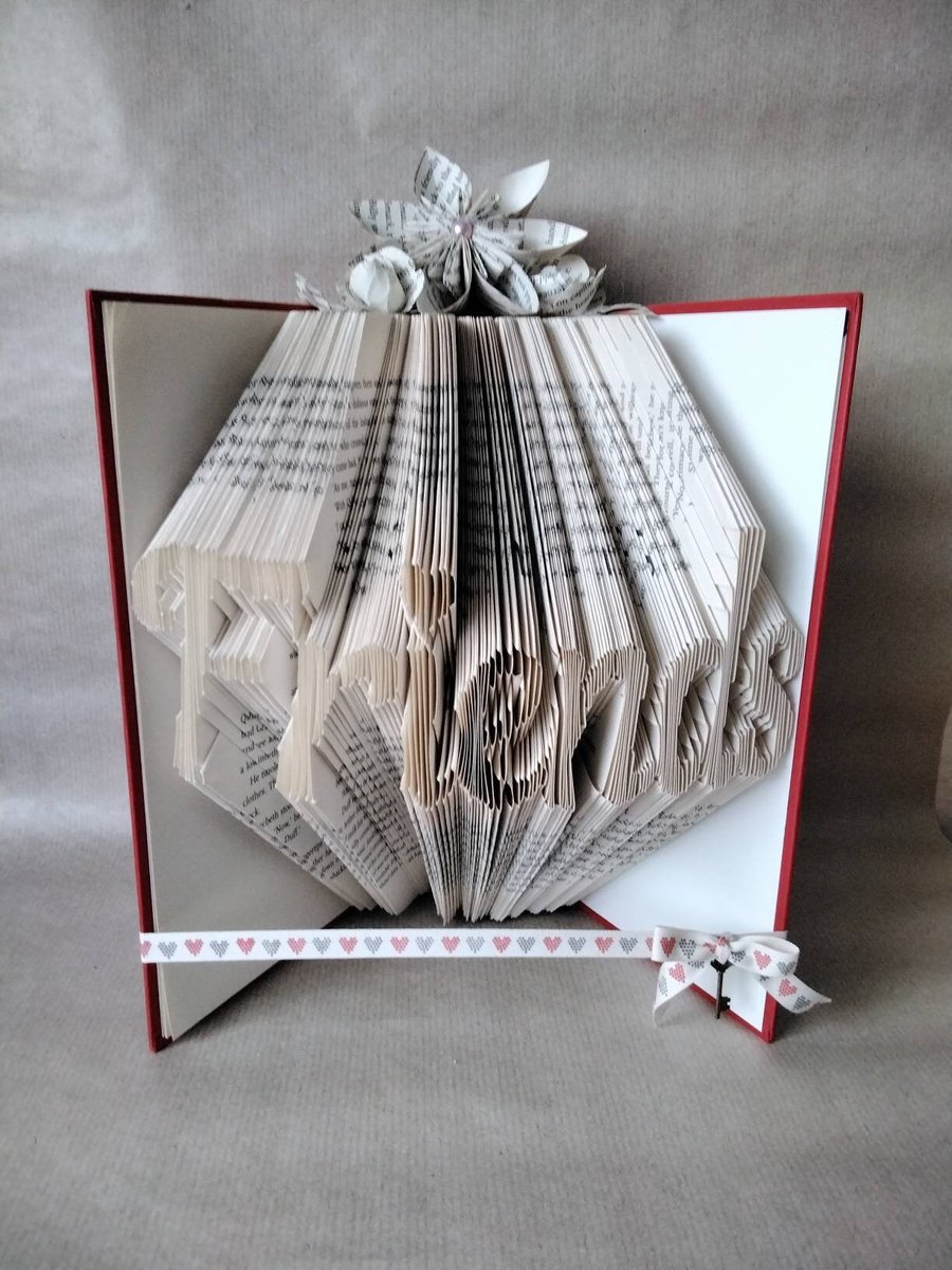 Home décor - folded book art (origami)