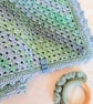 Cuddle Crochet Blanket Small Car Seat Size