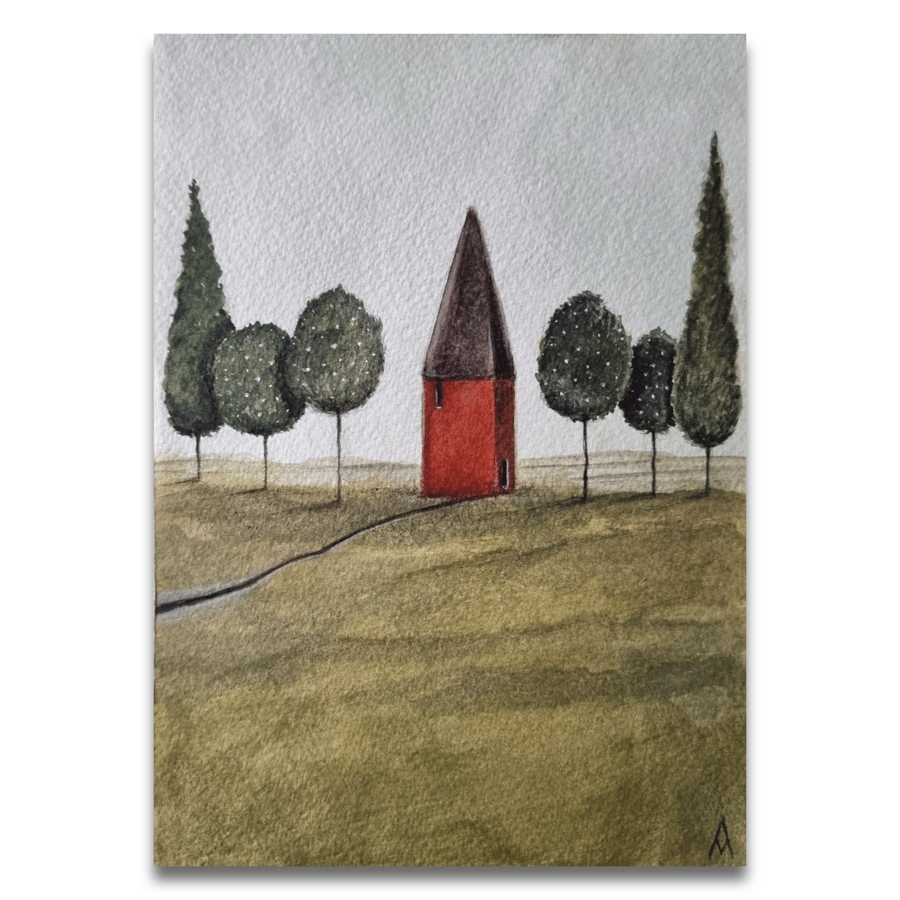 Red House Original Painting