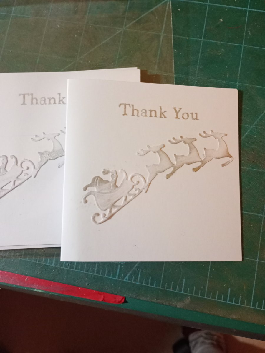 Pack of 5 Christmas thank you cards