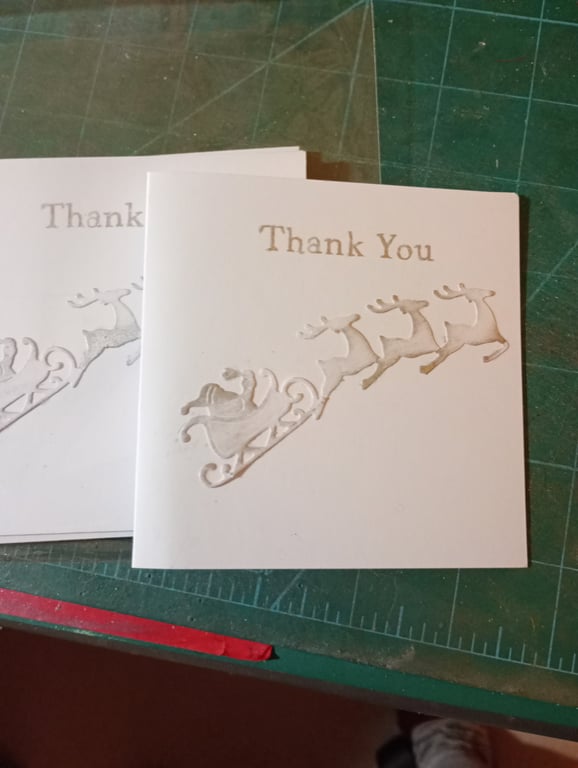 Pack of 5 Christmas thank you cards
