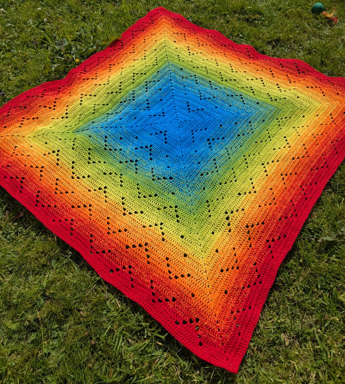 Bright rainbow blanket
