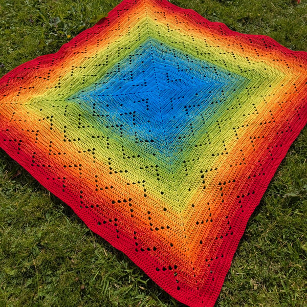 Bright rainbow blanket